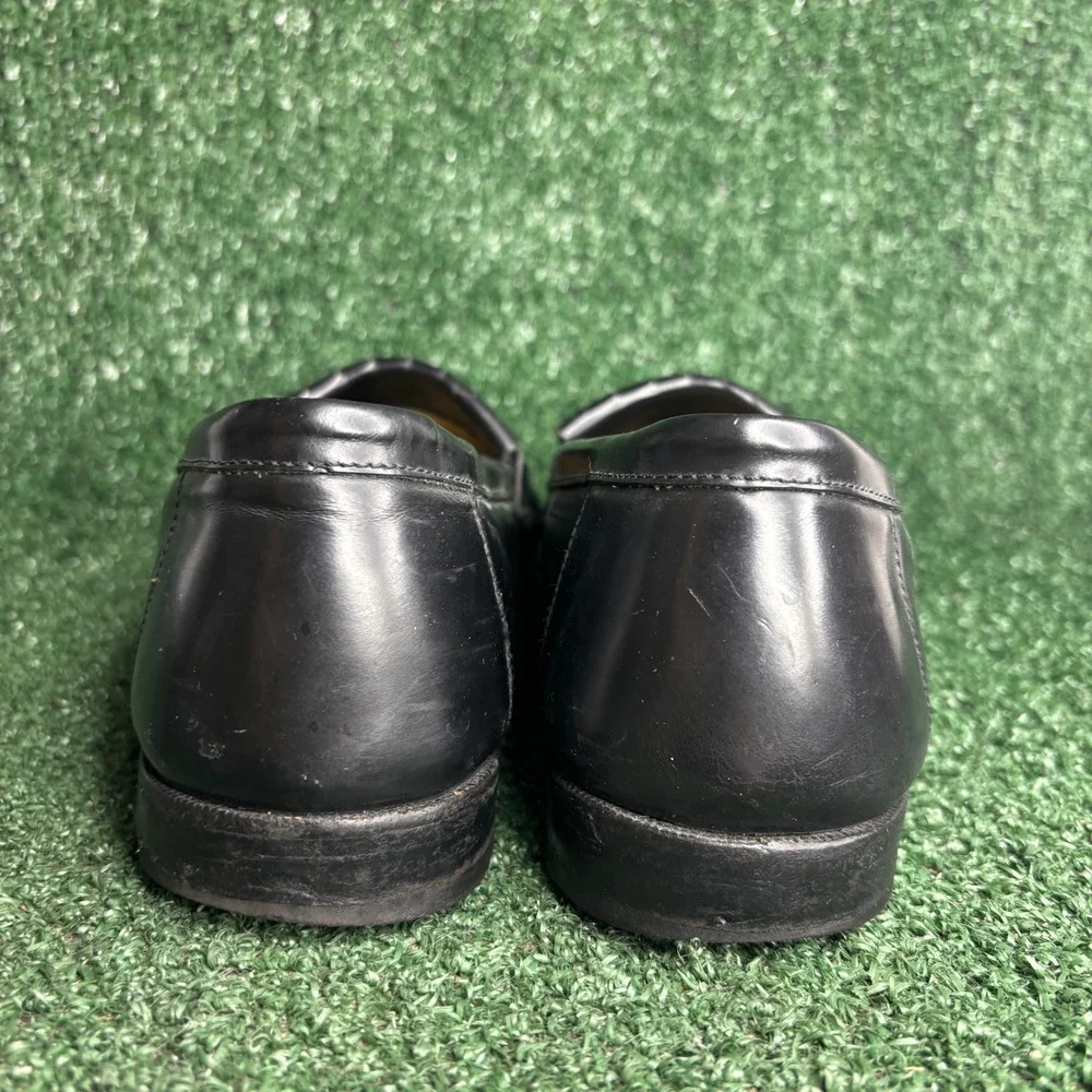 G.H. Bass Weejuns Kiltie Leather Classic Loafers Black Mens Shoes‎ Size 10.5 D